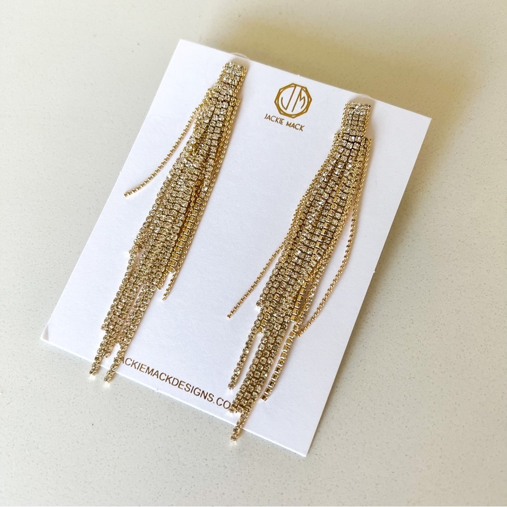 New Rachael Zoe Curateur Jackie Mack Adhara Gold Tone Earrings